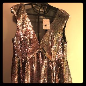 NWT Free People Pink Sparkly Sequin Dress